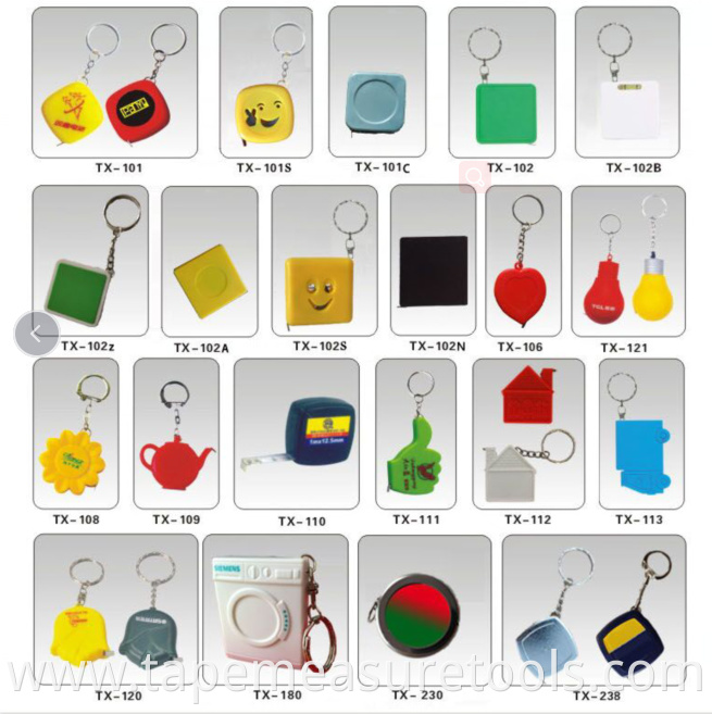 portable cheaper 1m mini tape measure keychain small tape measure with key ring